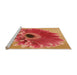 Sideview of Machine Washable Transitional Orange Rug, wshpat1303org