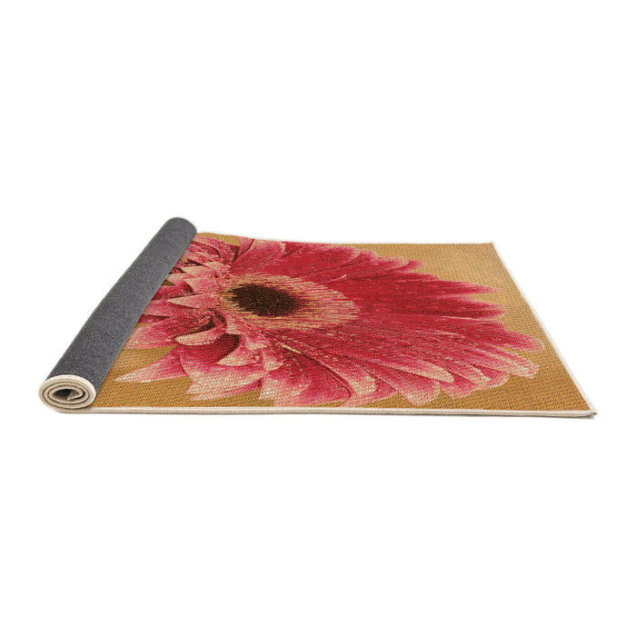 Thickness of Patterned Orange Rug, pat1303org