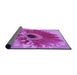 Thickness of Patterned Violet Purple Rug, pat1303pur