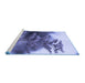 Sideview of Machine Washable Transitional Deep Periwinkle Purple Rug, wshpat1304blu