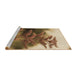 Sideview of Machine Washable Transitional Dark Bronze Brown Rug, wshpat1304brn