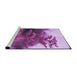 Sideview of Machine Washable Transitional Dark Magenta Purple Rug, wshpat1304pur