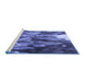 Sideview of Machine Washable Transitional Sky Blue Rug, wshpat1305blu