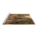 Sideview of Machine Washable Transitional Bronze Brown Rug, wshpat1305brn