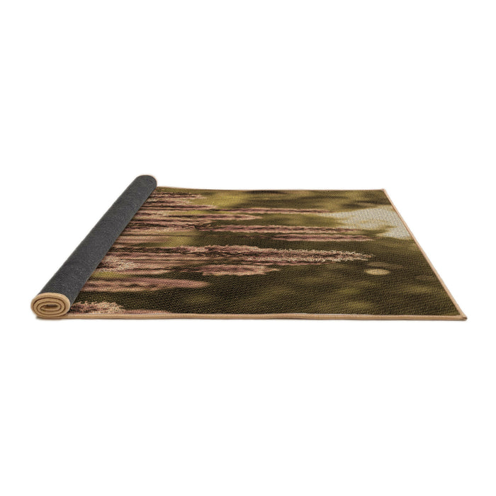 Thickness of Patterned Bronze Brown Rug, pat1305brn