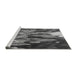 Sideview of Machine Washable Transitional Black Rug, wshpat1305gry