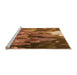 Sideview of Machine Washable Transitional Orange Rug, wshpat1305org