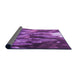 Thickness of Patterned Dark Magenta Purple Rug, pat1305pur