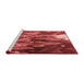 Sideview of Machine Washable Transitional Red Rug, wshpat1305rd