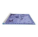 Sideview of Machine Washable Transitional Purple Mimosa Purple Rug, wshpat1306blu