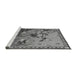 Sideview of Machine Washable Transitional Dark Gray Rug, wshpat1306gry