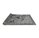 Thickness of Patterned Dark Gray Rug, pat1306gry