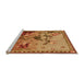 Sideview of Machine Washable Transitional Orange Rug, wshpat1306org