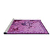 Sideview of Machine Washable Transitional Dark Magenta Purple Rug, wshpat1306pur