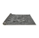 Thickness of Patterned Black Rug, pat1307gry