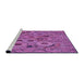 Sideview of Machine Washable Transitional Dark Magenta Purple Rug, wshpat1307pur