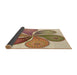 Thickness of Patterned Chestnut Red Rug, pat1308brn