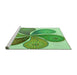 Sideview of Machine Washable Transitional Dark Lime Green Rug, wshpat1308grn