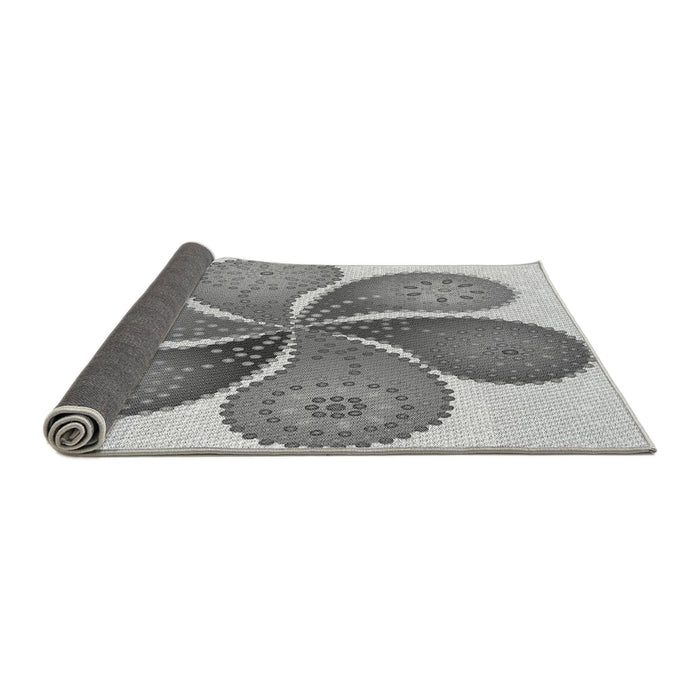 Thickness of Patterned Smokey Gray Rug, pat1308gry