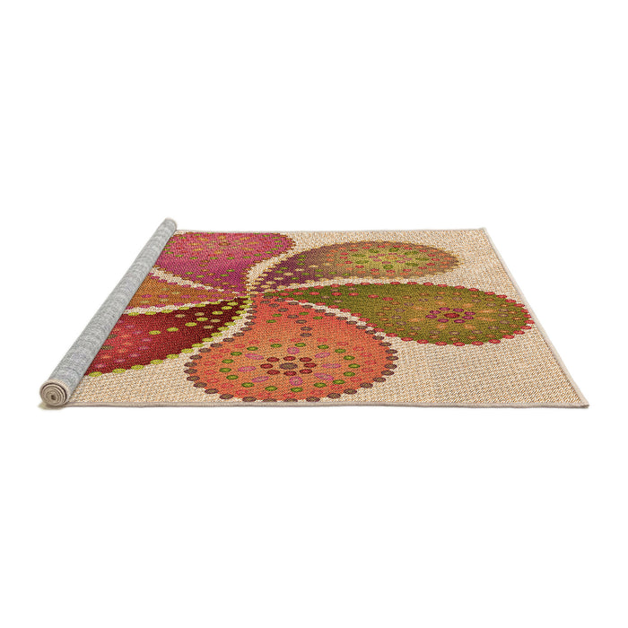 Sideview of Machine Washable Transitional Red Rug, wshpat1308org