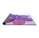 Thickness of Patterned Orchid Purple Rug, pat1308pur