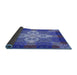 Thickness of Patterned Sky Blue Rug, pat1309blu