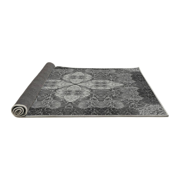 Thickness of Patterned Dark Gray Rug, pat1309gry