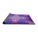 Thickness of Patterned Purple Rug, pat1309pur