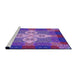 Sideview of Machine Washable Transitional Purple Rug, wshpat1309pur