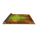 Thickness of Patterned Green Rug, pat1309yw