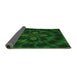 Thickness of Patterned Green Rug, pat131grn