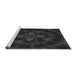 Sideview of Machine Washable Transitional Midnight Gray Rug, wshpat131gry