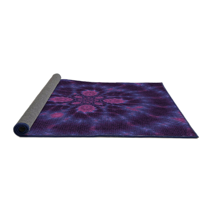 Thickness of Patterned Amethyst Purple Rug, pat131pur