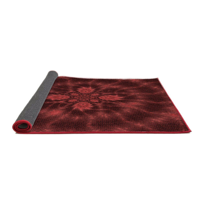 Thickness of Patterned Red Rug, pat131rd