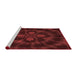 Sideview of Machine Washable Transitional Red Rug, wshpat131rd