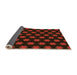 Thickness of Patterned Red Brown Rug, pat1310org