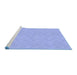 Sideview of Machine Washable Transitional Sky Blue Rug, wshpat1312blu