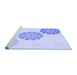 Sideview of Machine Washable Transitional Lavender Blue Rug, wshpat1313blu