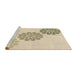 Sideview of Machine Washable Transitional Vanilla Gold Rug, wshpat1313brn