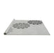 Sideview of Machine Washable Transitional Platinum Gray Rug, wshpat1313gry