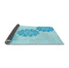 Thickness of Patterned Diamond Blue Rug, pat1313lblu