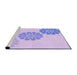 Sideview of Machine Washable Transitional Purple Mimosa Purple Rug, wshpat1313pur