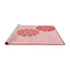 Sideview of Machine Washable Transitional Light Rose Pink Rug, wshpat1313rd