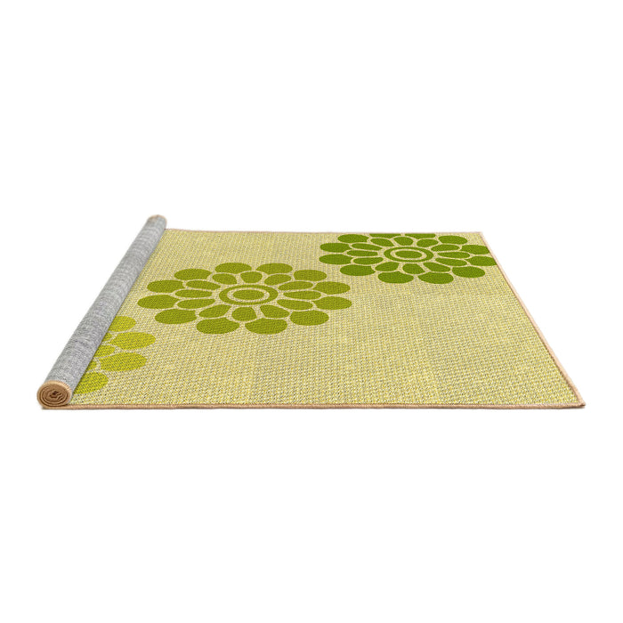 Sideview of Machine Washable Transitional Brown Rug, wshpat1313yw
