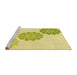 Sideview of Machine Washable Transitional Brown Rug, wshpat1313yw