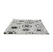 Sideview of Machine Washable Transitional Gray Rug, wshpat1314gry