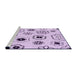 Sideview of Machine Washable Transitional Lilac Purple Rug, wshpat1314pur