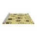 Sideview of Machine Washable Transitional Sun Yellow Rug, wshpat1314yw