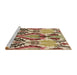 Sideview of Machine Washable Transitional Yellow Rug, wshpat1315brn