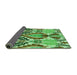 Thickness of Patterned Jade Green Rug, pat1315grn